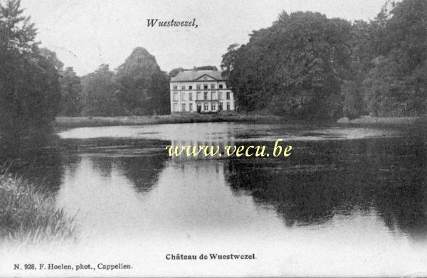 ancienne carte postale de Wuustwezel Château de Wuestwezel