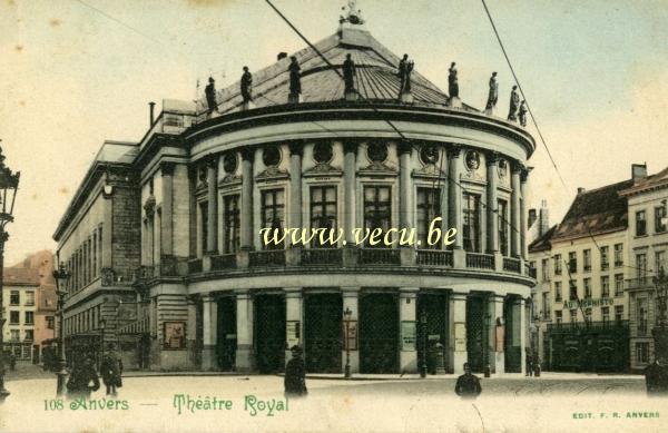ancienne carte postale de Anvers Théatre royal