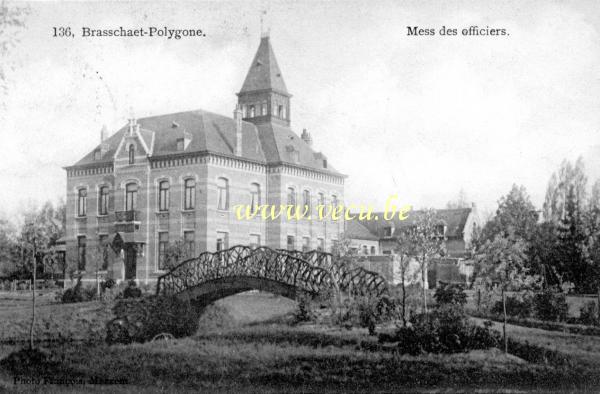 ancienne carte postale de Brasschaat Polygone - Mess des officiers