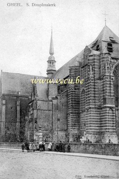 ancienne carte postale de Geel S. Dimphnakerk