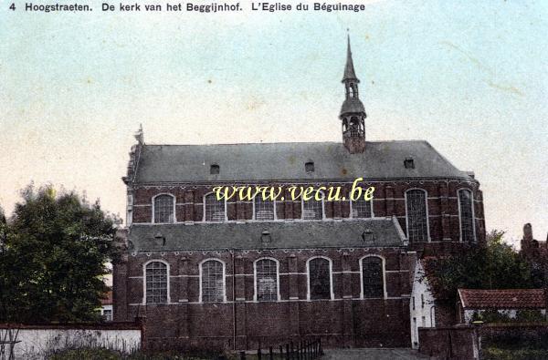 ancienne carte postale de Hoogstraten L'église du béguinage