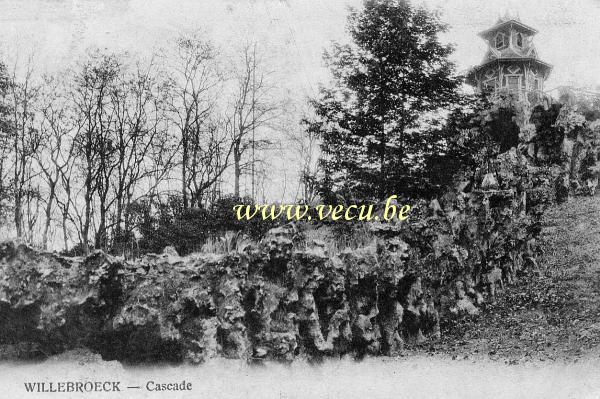 ancienne carte postale de Willebroeck Cascade