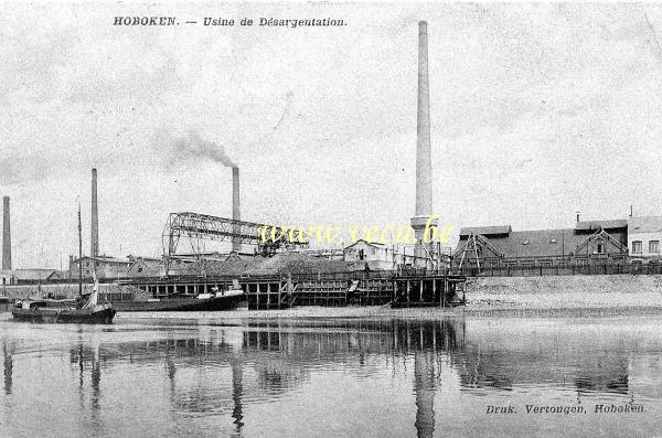 ancienne carte postale de Hoboken Usine de désargentation