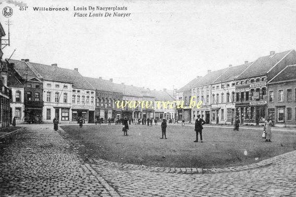 ancienne carte postale de Willebroeck Place Louis De Naeyer