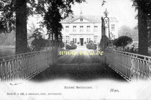 ancienne carte postale de Hove Kasteel Rattennest