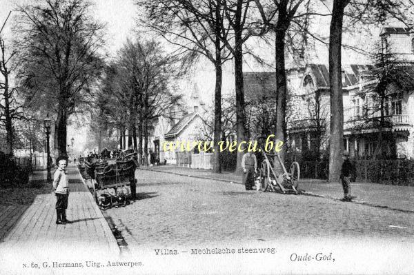ancienne carte postale de Mortsel Oude-God - Villas Mechelscheesteenweg