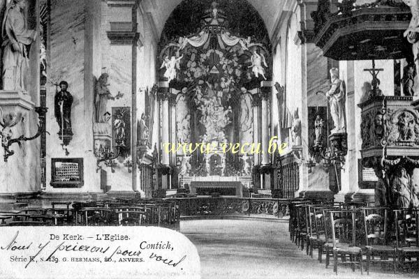 postkaart van Kontich De Kerk