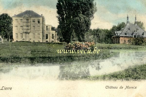 ancienne carte postale de Lierre Château de Marnix