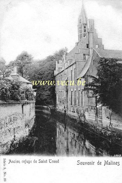 ancienne carte postale de Malines Ancien refuge de Saint Trond