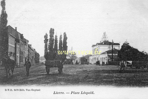 ancienne carte postale de Lierre Place Léopold