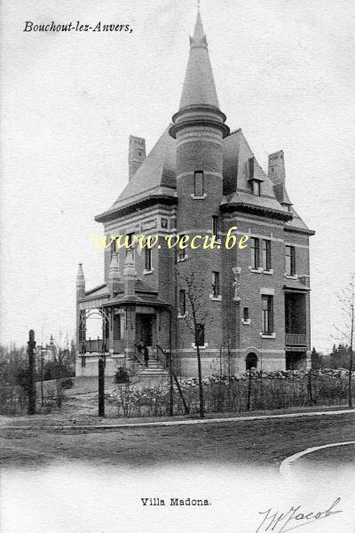 ancienne carte postale de Bouchout-lez-Anvers Villa Madona