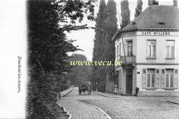 ancienne carte postale de Bouchout-lez-Anvers Restaurant - Café Willems