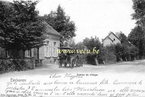ancienne carte postale de Ekeren Entrée du Village