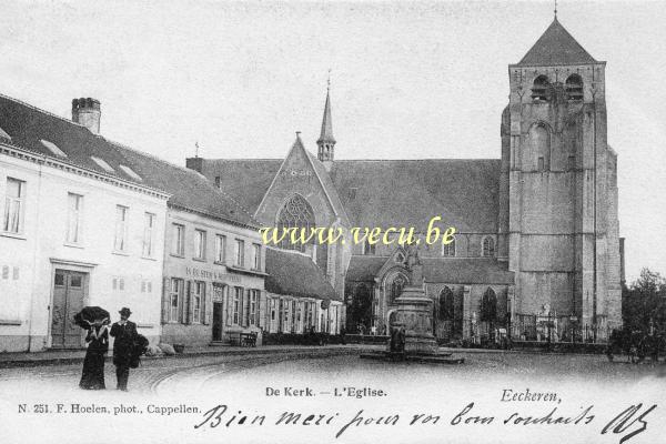 ancienne carte postale de Ekeren L'Eglise