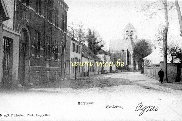ancienne carte postale de Ekeren Hofstraat