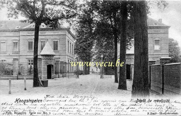 ancienne carte postale de Hoogstraten Dépôt de mendicité