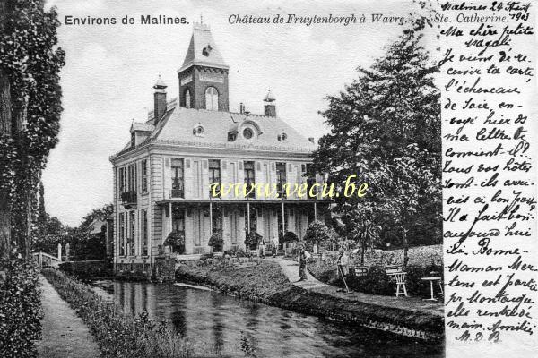 ancienne carte postale de Wavre-Sainte-Catherine Château de Fruytenborgh à Wavre Ste Catherine