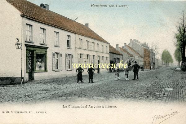 ancienne carte postale de Lierre La Chaussée d'Anvers