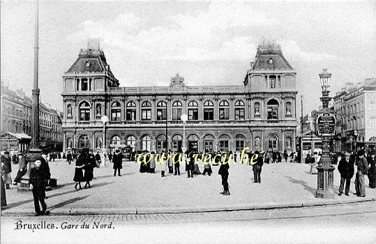 ancienne carte postale de Bruxelles Gare du Nord