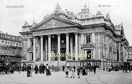 ancienne carte postale de Bruxelles La Bourse