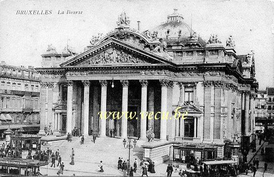 ancienne carte postale de Bruxelles La Bourse