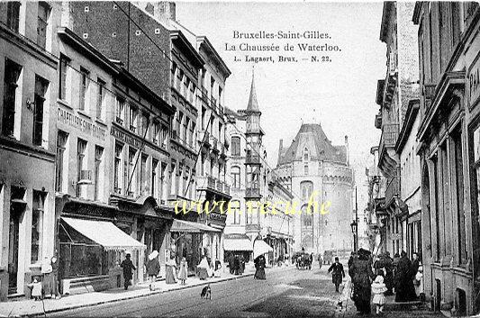 ancienne carte postale de Saint-Gilles La chaussée de Waterloo