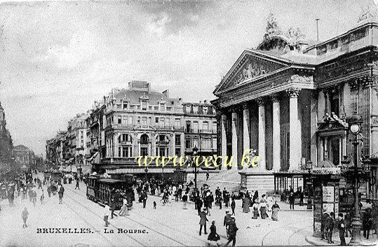 ancienne carte postale de Bruxelles La Bourse