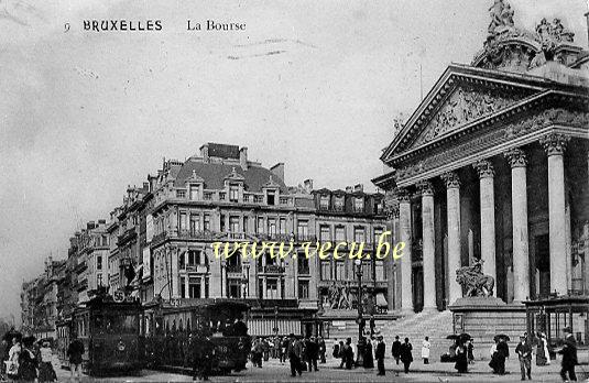 ancienne carte postale de Bruxelles La Bourse