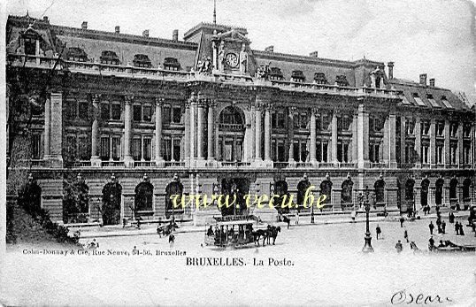 ancienne carte postale de Bruxelles La Poste