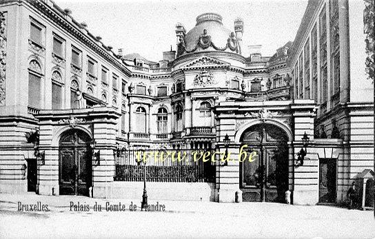 ancienne carte postale de Bruxelles Palais du Comte de Flandre