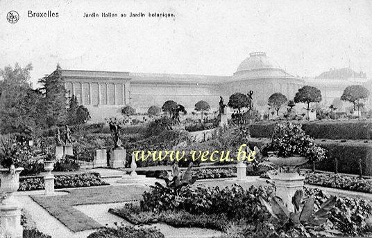 ancienne carte postale de Bruxelles Jardin Italien au Jardin Botanique