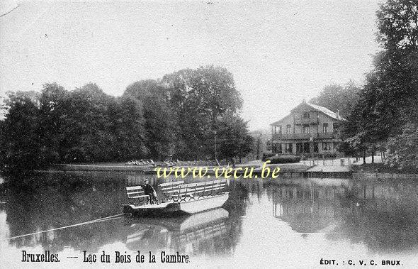 ancienne carte postale de Bruxelles Lac du Bois de la Cambre
