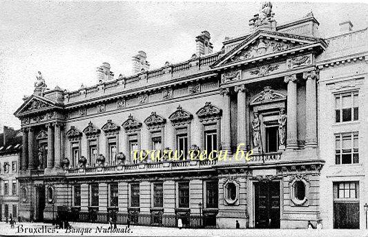 ancienne carte postale de Bruxelles Banque Nationale