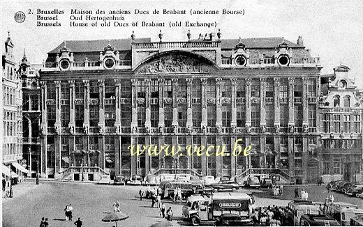 ancienne carte postale de Bruxelles Maison des anciens ducs de Brabant (ancienne Bourse)