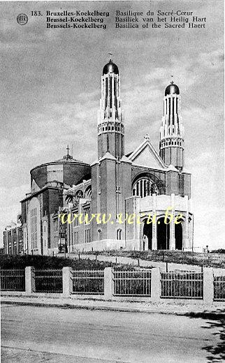 ancienne carte postale de Koekelberg Basilique du Sacré-Cœur