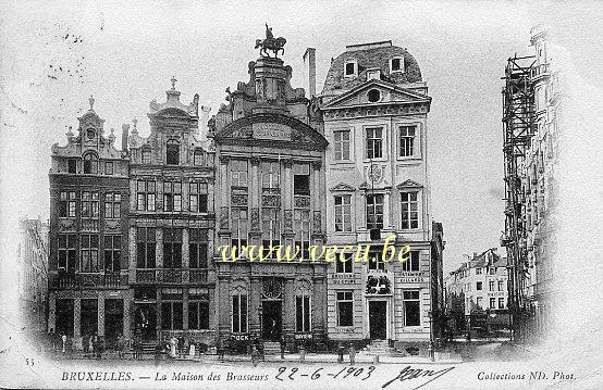 ancienne carte postale de Bruxelles La Maison des Brasseurs