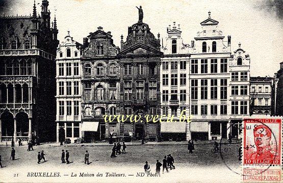 postkaart van Brussel La Maison des Tailleurs