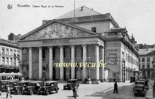ancienne carte postale de Bruxelles Théatre Royal de la Monnaie