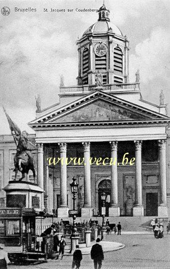 ancienne carte postale de Bruxelles St. Jacques sur Coudenberg