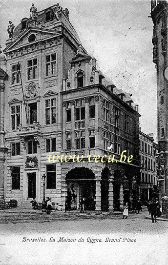 ancienne carte postale de Bruxelles La Maison du Cygne - Grand'Place
