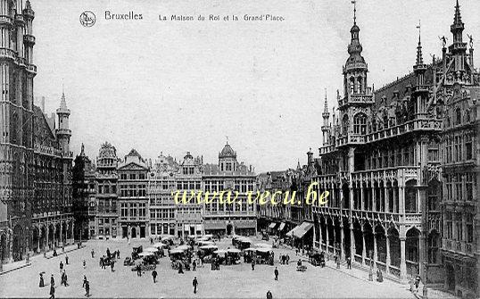 postkaart van Brussel het broodhuis  en de grote markt