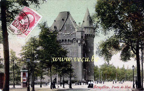 postkaart van Brussel Hallepoort