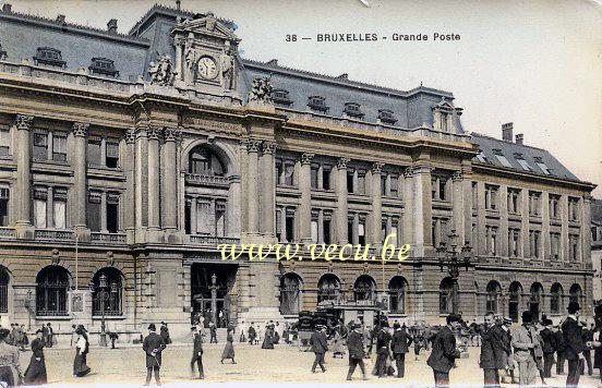 ancienne carte postale de Bruxelles Grande Poste