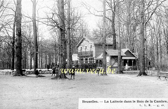 ancienne carte postale de Bruxelles La Laiterie dans le Bois de la Cambre