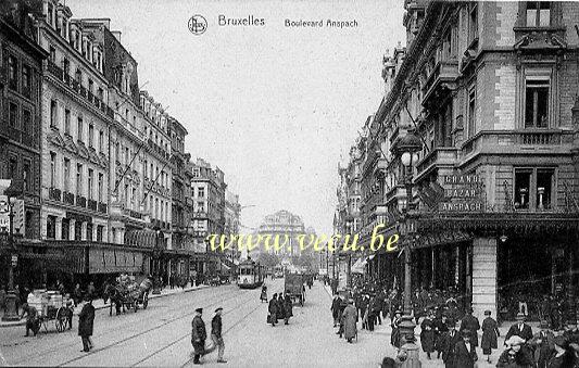 postkaart van Brussel Anspachlaan