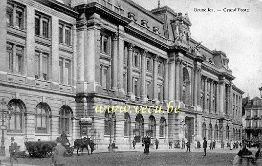 ancienne carte postale de Bruxelles Grand'Poste