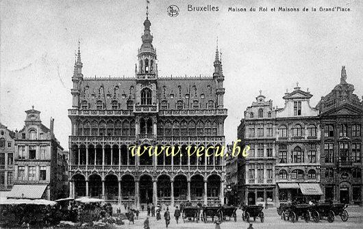 postkaart van Brussel het broodhuis  en de grote markt