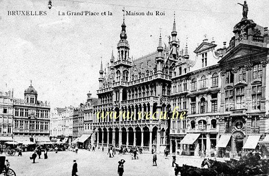 ancienne carte postale de Bruxelles La Grand'Place et la Maison du roi