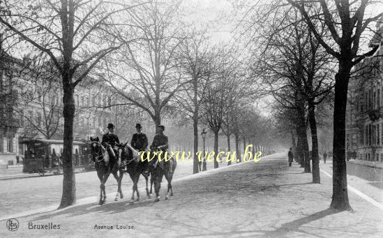 ancienne carte postale de Bruxelles Avenue Louise