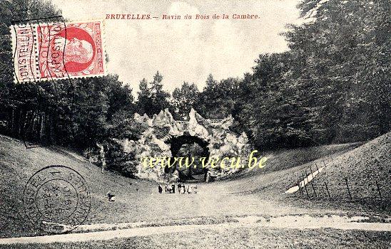 ancienne carte postale de Bruxelles Ravin du Bois de la Cambre